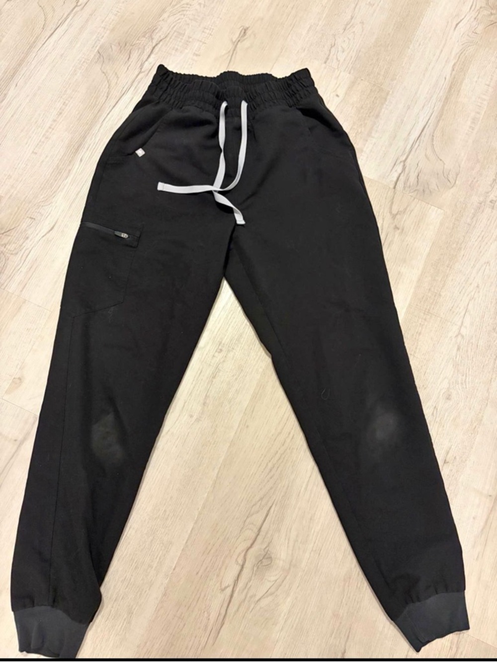 Figs Black Jogger Sweatpants with Contrast Drawstring